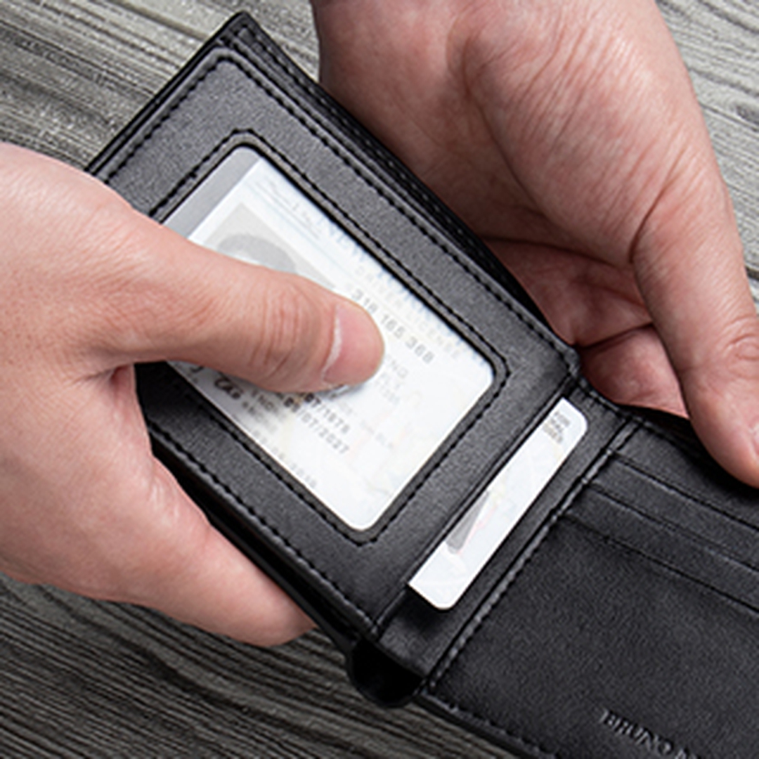 Men's Microfiber Leather Bifold Wallet