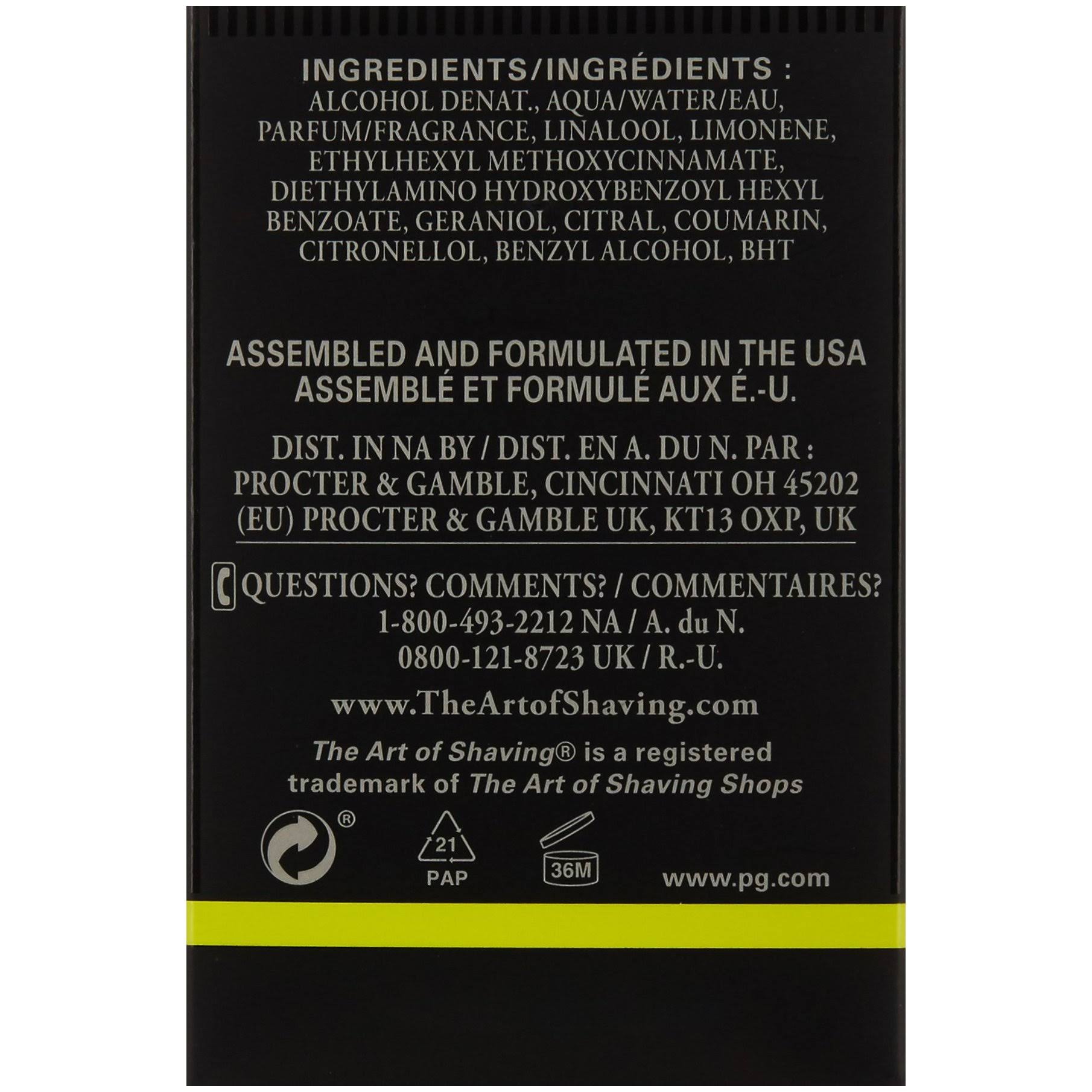 The Art of Shaving Cologne Intense Bergamot u0026 Neroli 1.0 fl oz