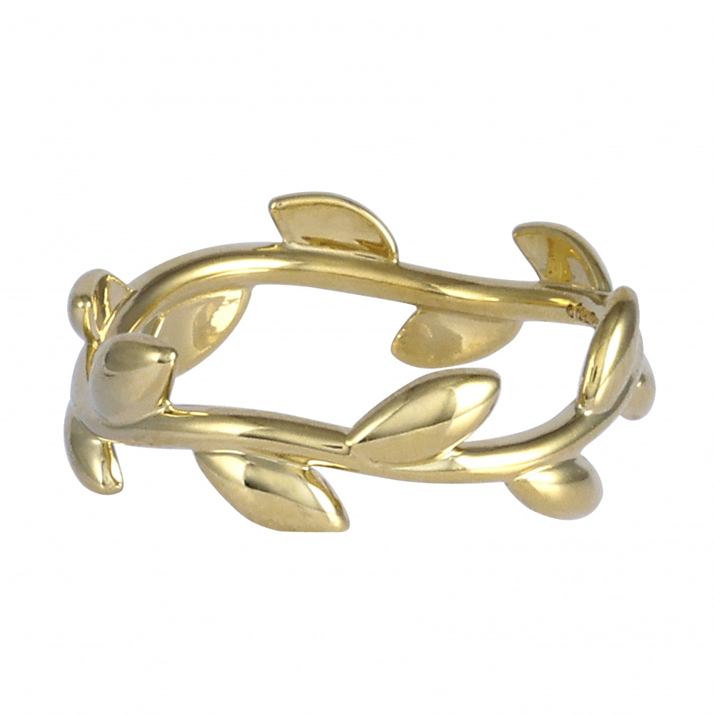 Tiffany & Co. Paloma Picasso Olive Leaf Narrow Ring 18K Yellow Gold 60143959