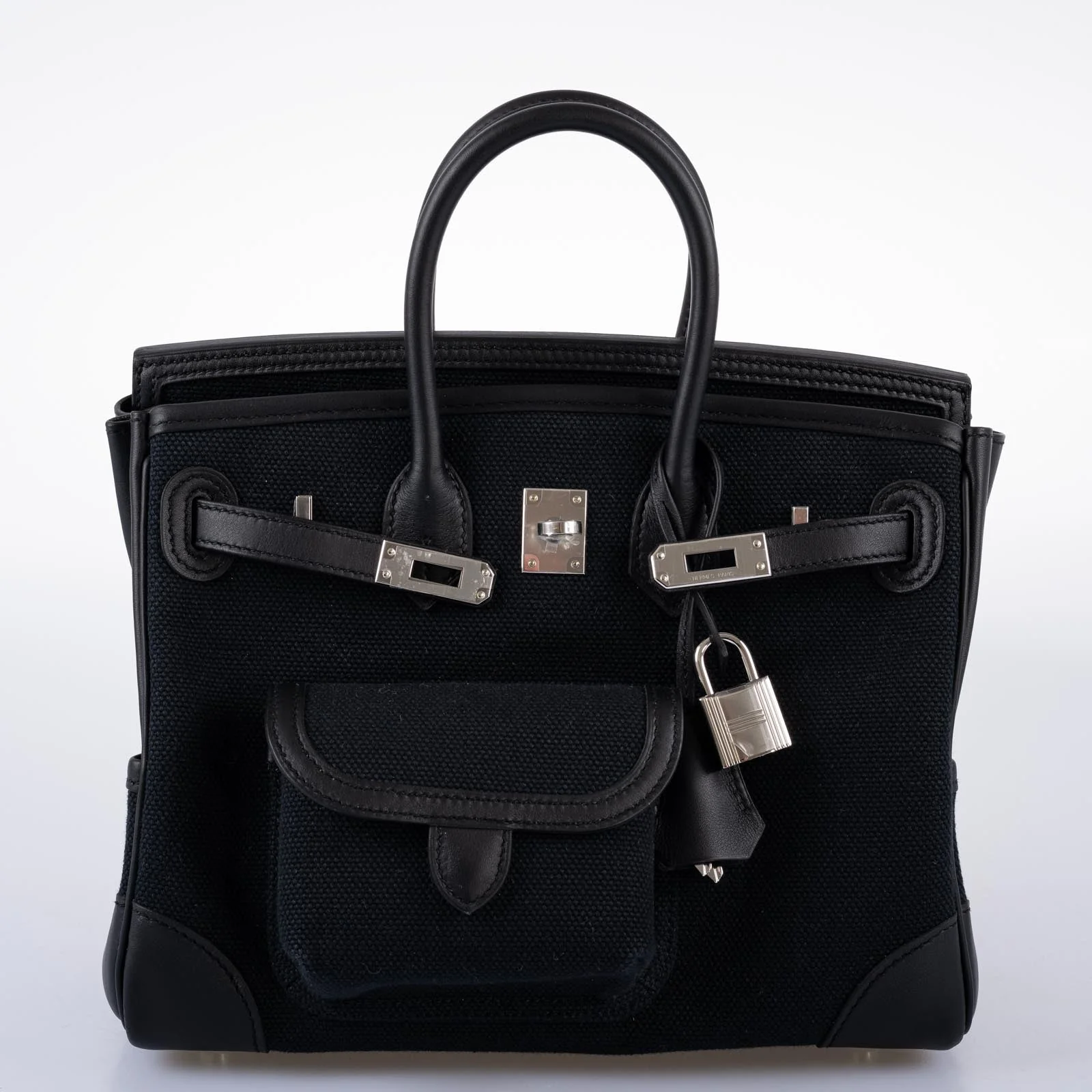 Hermès Birkin 25 Cargo Caban Toile Goéland and Swift Palladium Hardware