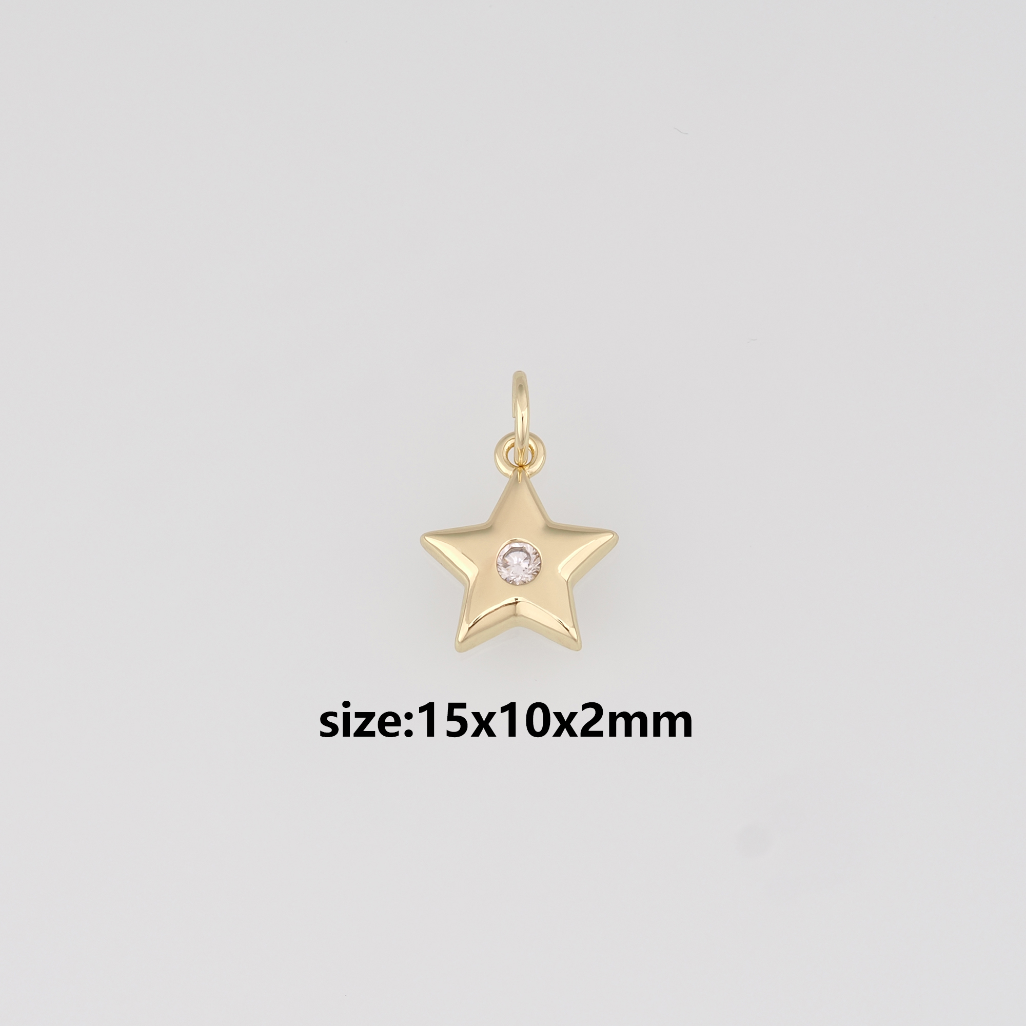 18K Gold Filled Star Connector,Celestial Charm,Star Necklace Bracelet for DIY Jewelry Making Supply