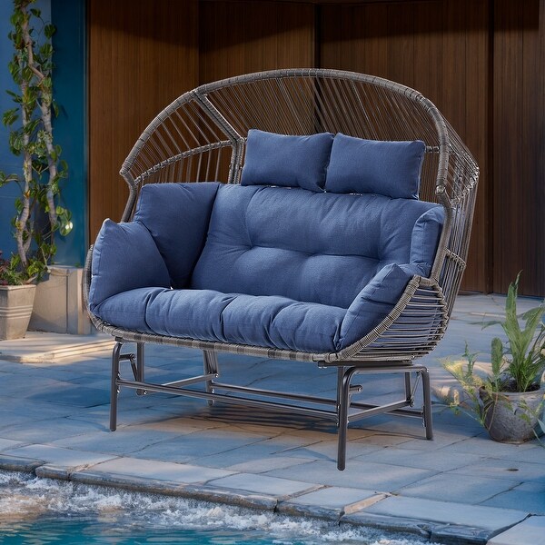 Outdoor Double Glider Egg Chair Rocking Egg Chairs