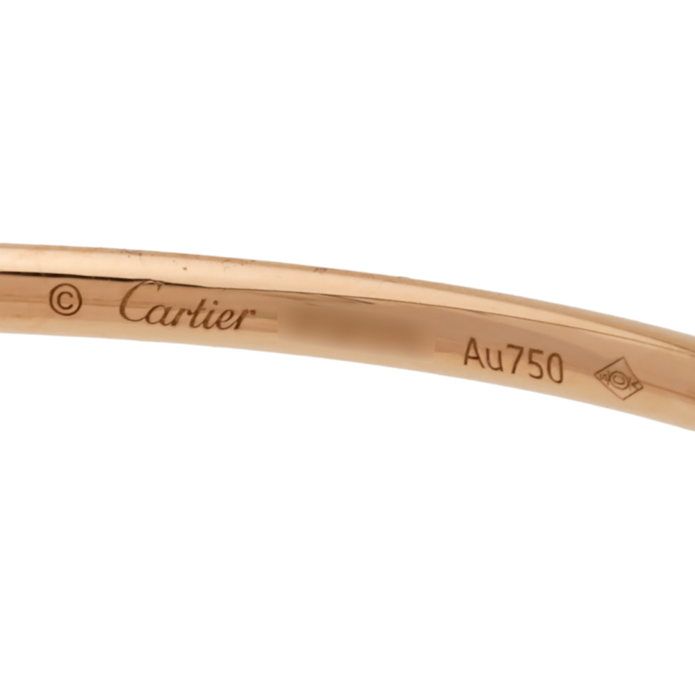 Cartier Juste un Clou Hoop Pavé Setting Earrings 18K Rose Gold N8515009