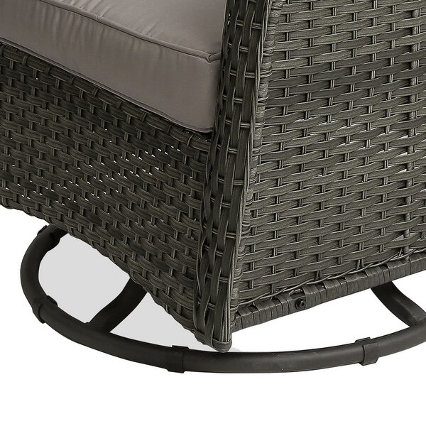 Patio Rattan Chairs Swivel Rocker