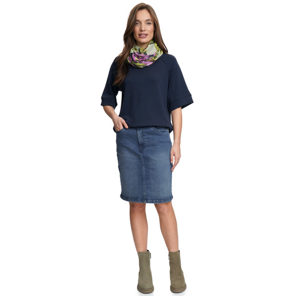 Gina Benotti Damen Jeansrock mit Used-Effekt