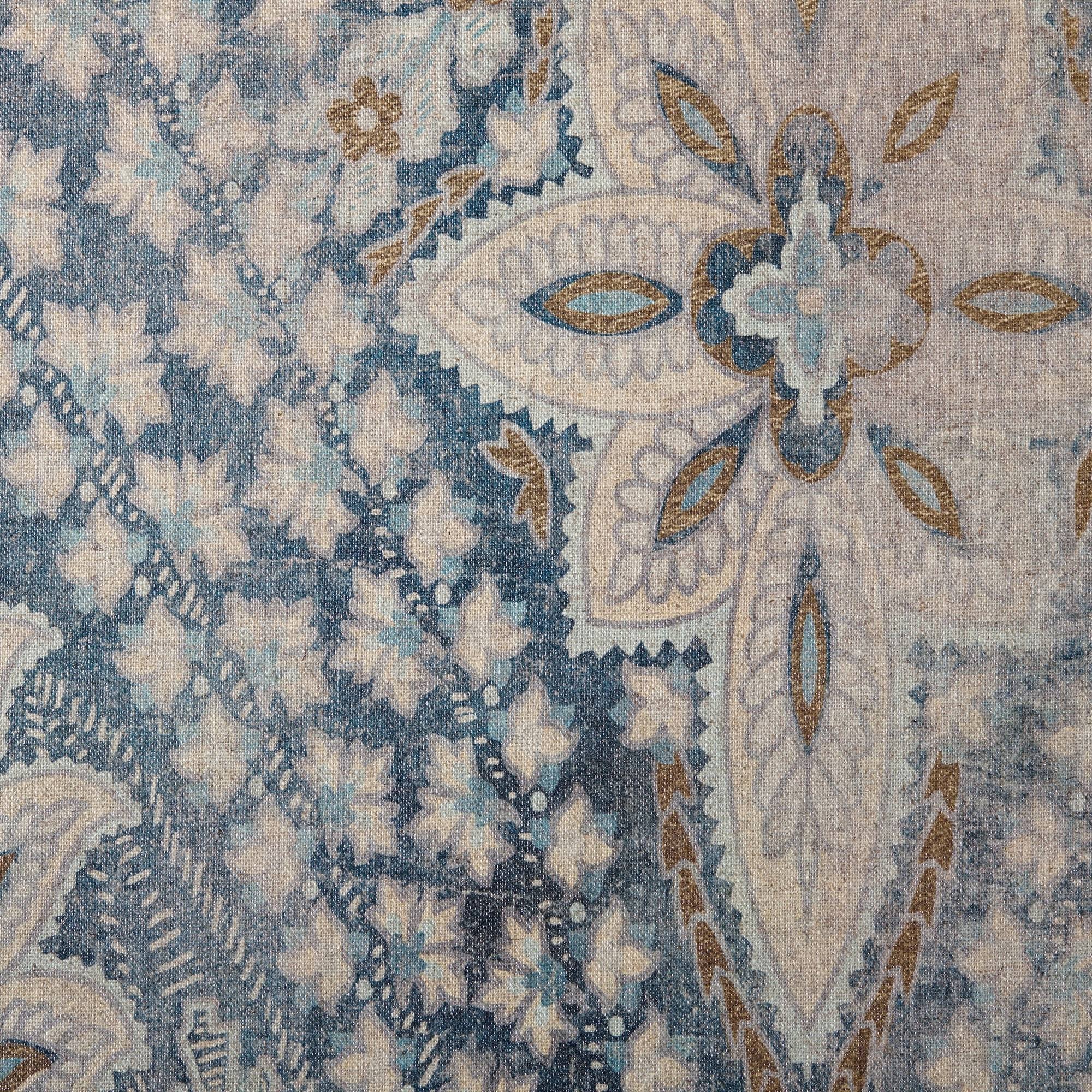 Madison Park Weathered Damask Blue Walls Printed Linen 3 Piece Set