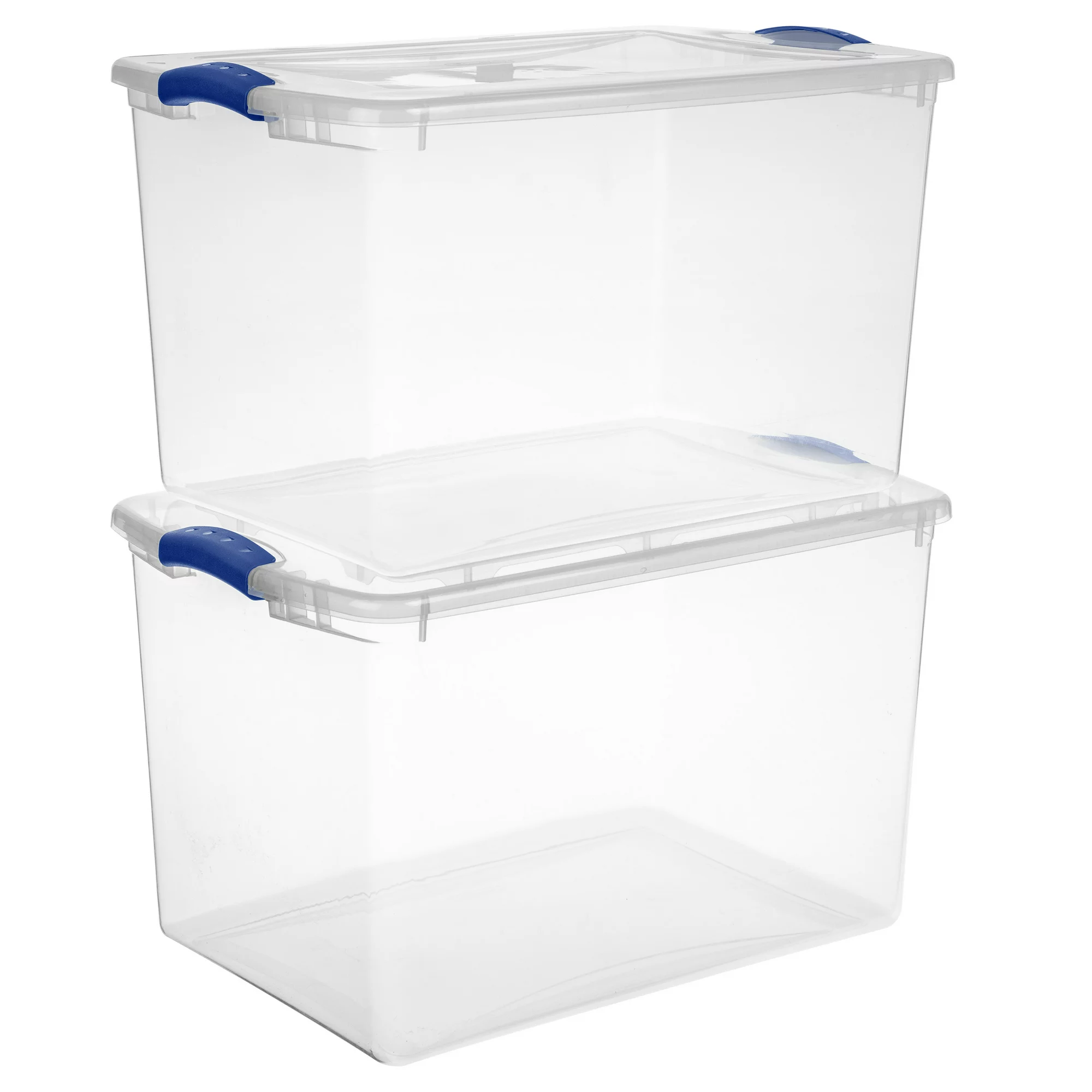 Sterilite 66 Qt. Latch Box Plastic, Stadium Blue, Set of 6