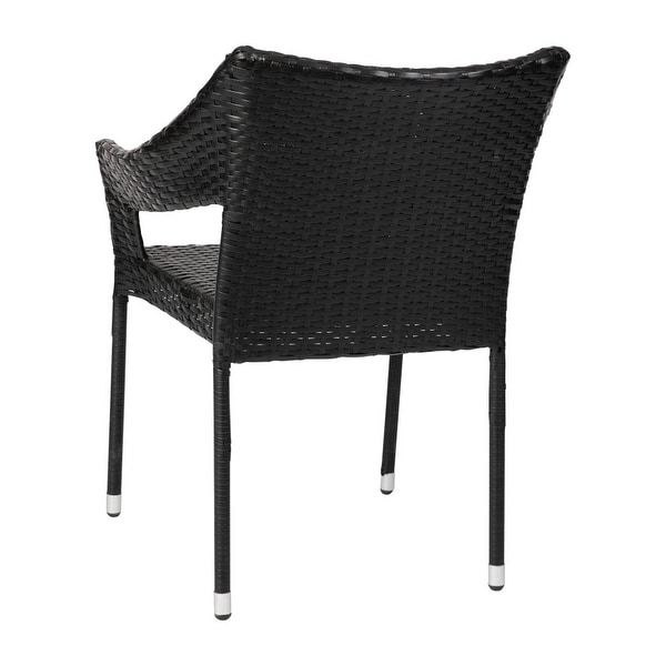 All Weather Commercial Grade PE Rattan Stacking Patio Chairs