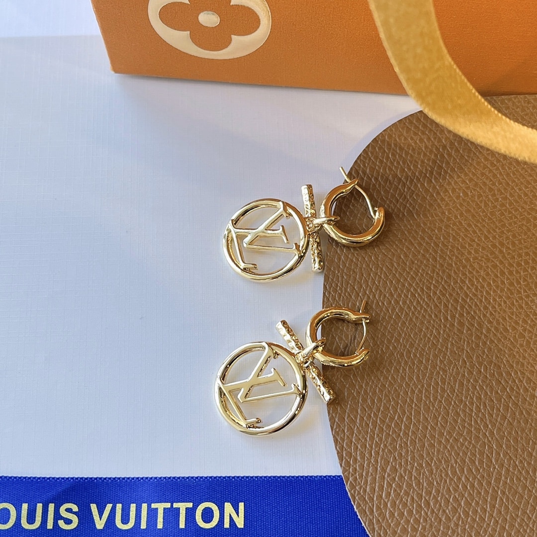 Louis Vuitton Lv Baby Louise Earrings Golgold M00613