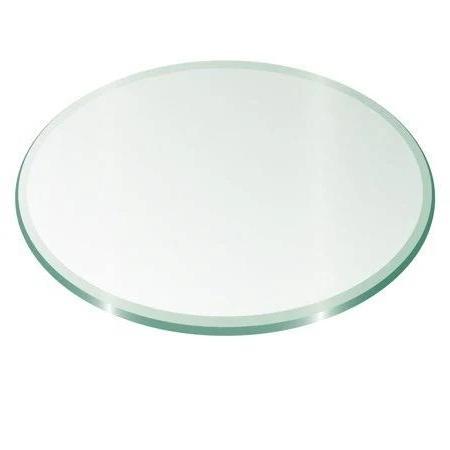 2026 42 inch Round Glass Top 1/2 inch Thick �� 1 inch Bevel Edge, Size: One Size