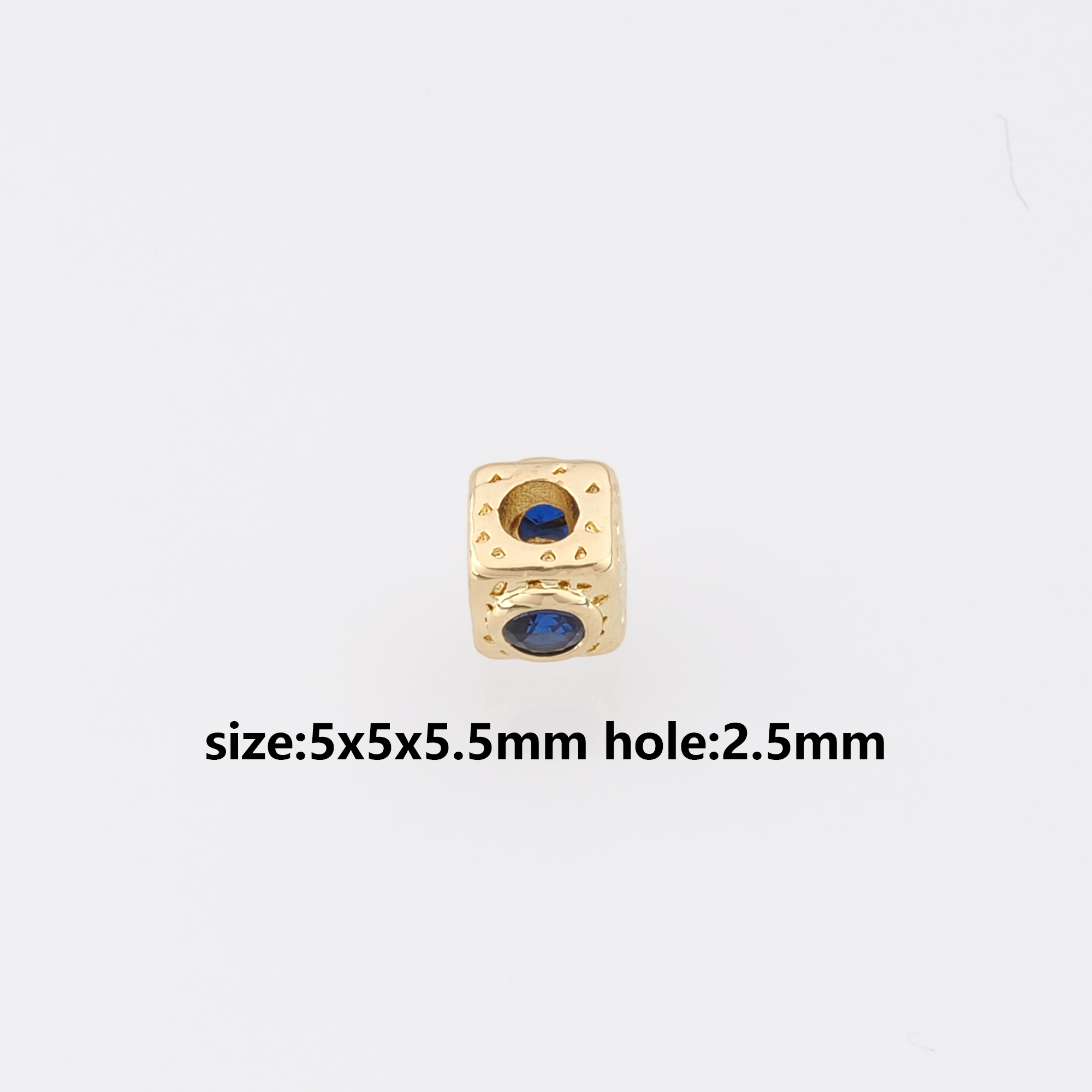 18K Gold Filled Square Spacer Beads,Cube Bead,Dainty Bead  for Bracelet Jewelry Necklace Making Supply