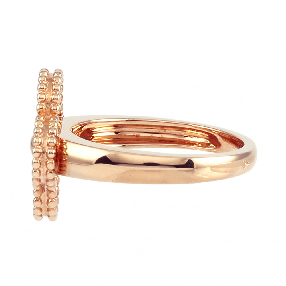 Van Cleef & Arpels Vintage Alhambra Ring 18K Rose Gold Diamond VCARP2R400