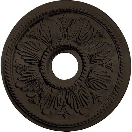18 1/8x22OD x 3 1/2x22ID x 2 3/4x22P Edinburgh Ceiling Medallion (Fits Canopies Up to 5 1/8x22), Hand-Painted Bronze
