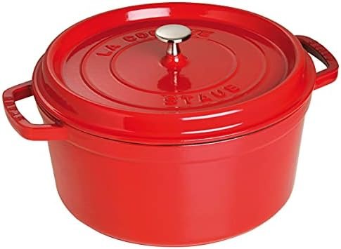 Cast Iron 7-qt Round Cocotte – Cherry