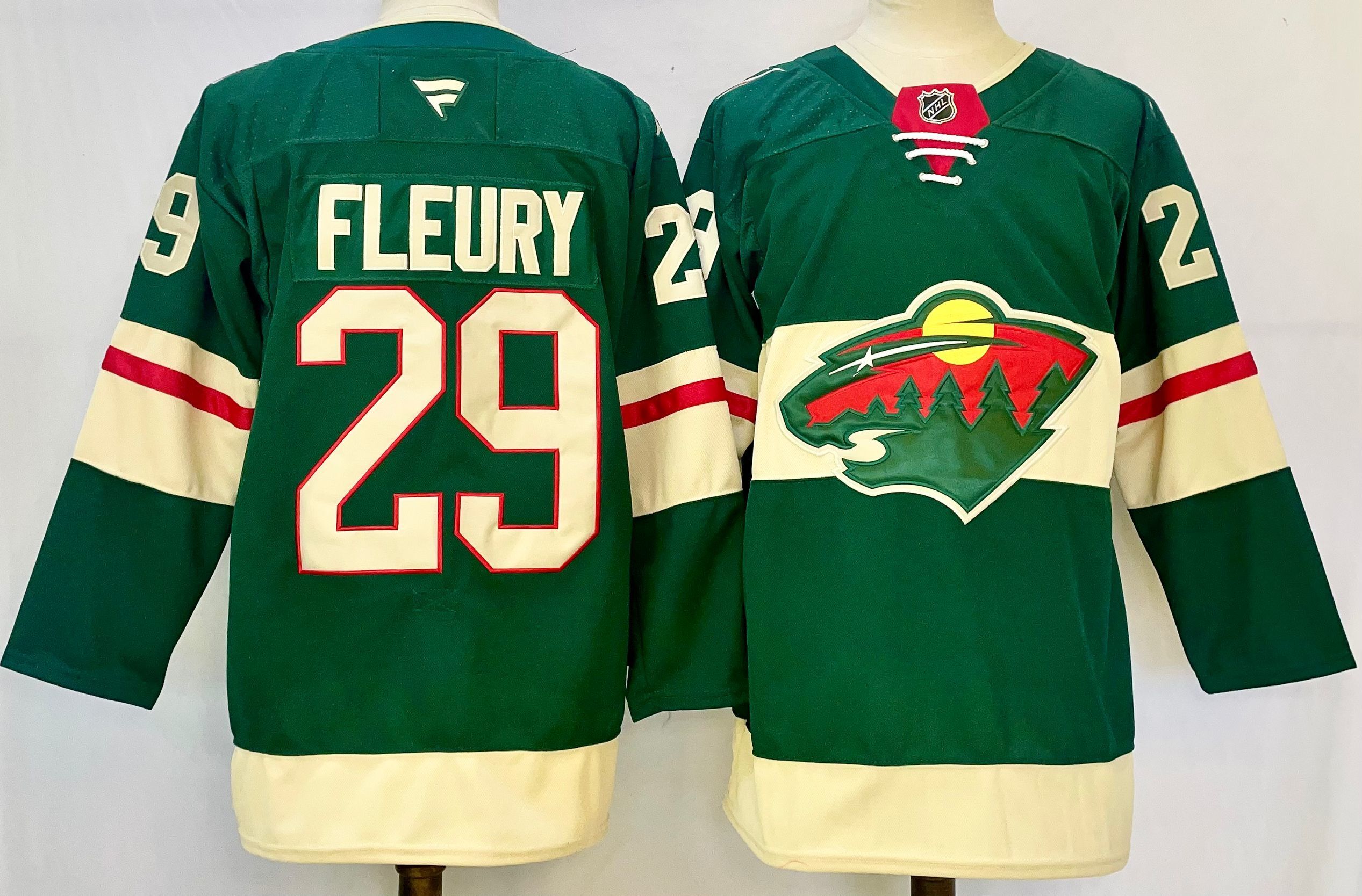 Men's Minnesota Wild Marc-Andr�� Fleury #29 Fanatics Green Player Jersey