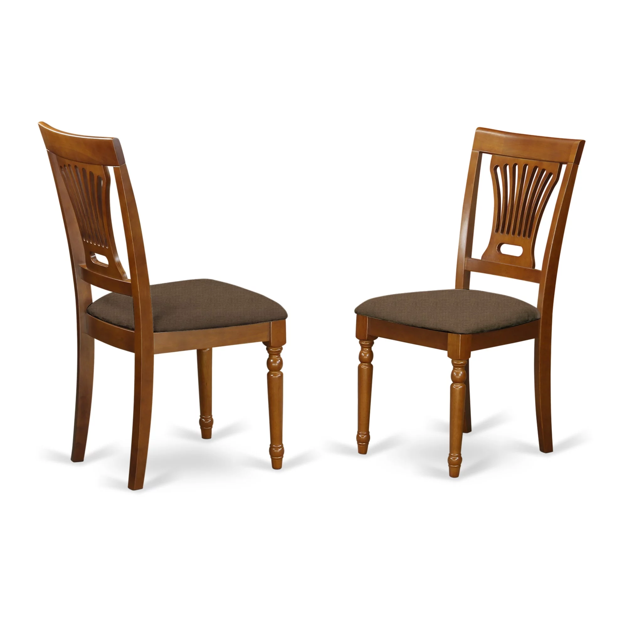 PFPL5-SBR-C 5 Pc Dining room set-Square Table with Leaf and 4 Dining Chairs.