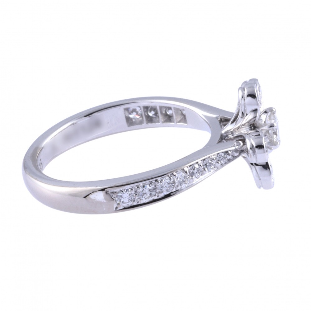 Van Cleef & Arpels Socrates Diamond Ring 18K White Gold