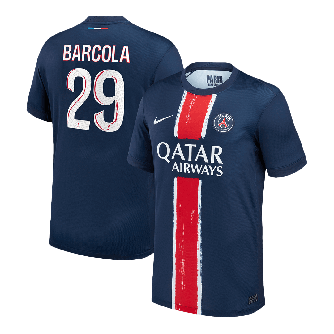 BARCOLA #29 PSG Home Soccer Jersey