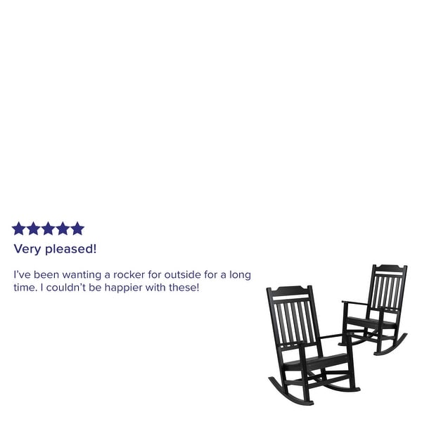 2 Pack AllWeather Faux Wood Rocking Chair