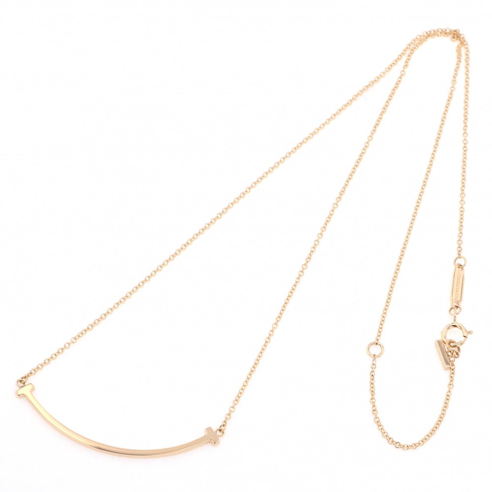 Tiffany & Co. Tiffany T Smile Size Necklace 18K Yellow Gold