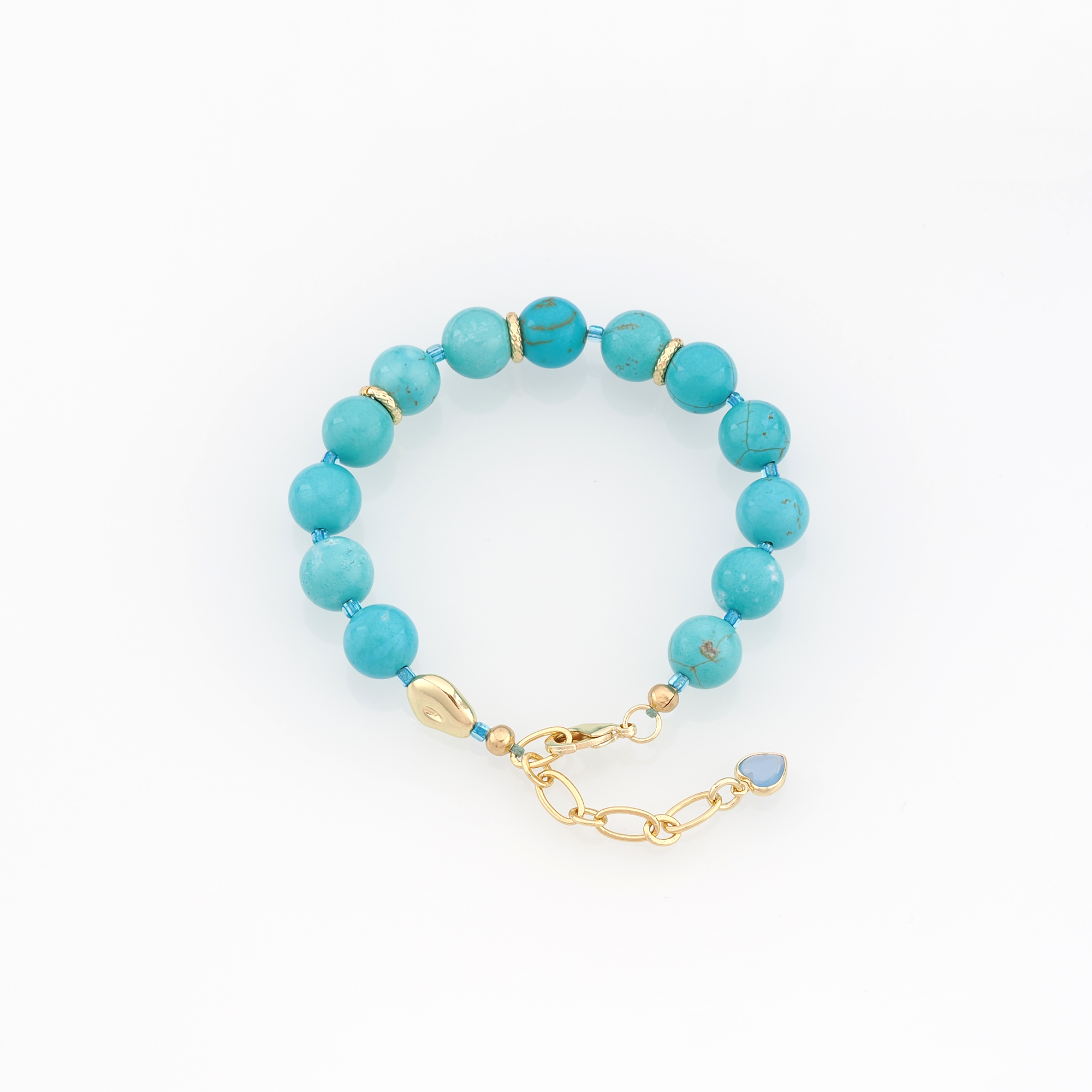 18K Gold Filled Beaded Chain Bracelet,Bead Bracelet,Adjustable Bracelet,Gift For Her