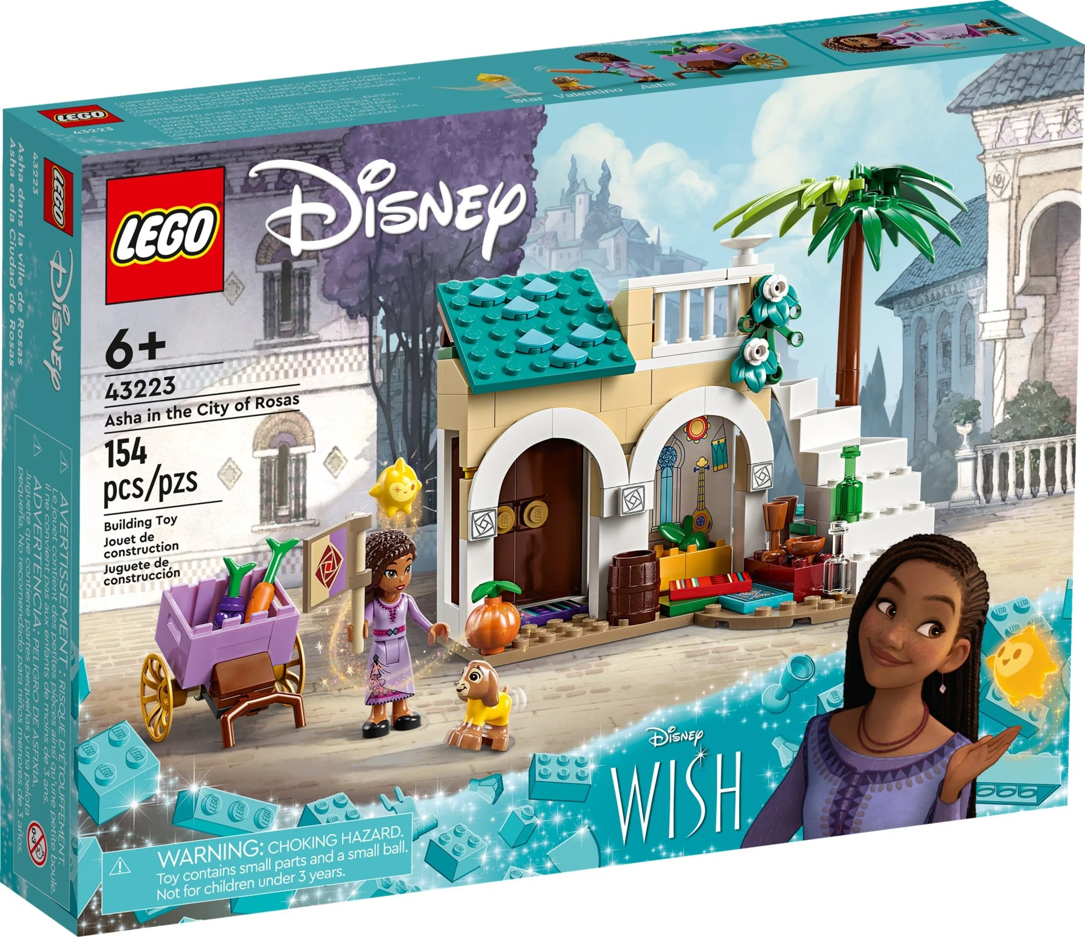LEGO Disney Wish: Asha in the City of Rosas 43223 Building Toy Set, A Buildable Model from the Disney Movie to Inspire Adventures and Creative Play, A Fun Gift for Kids and Fans Ages 6 and up