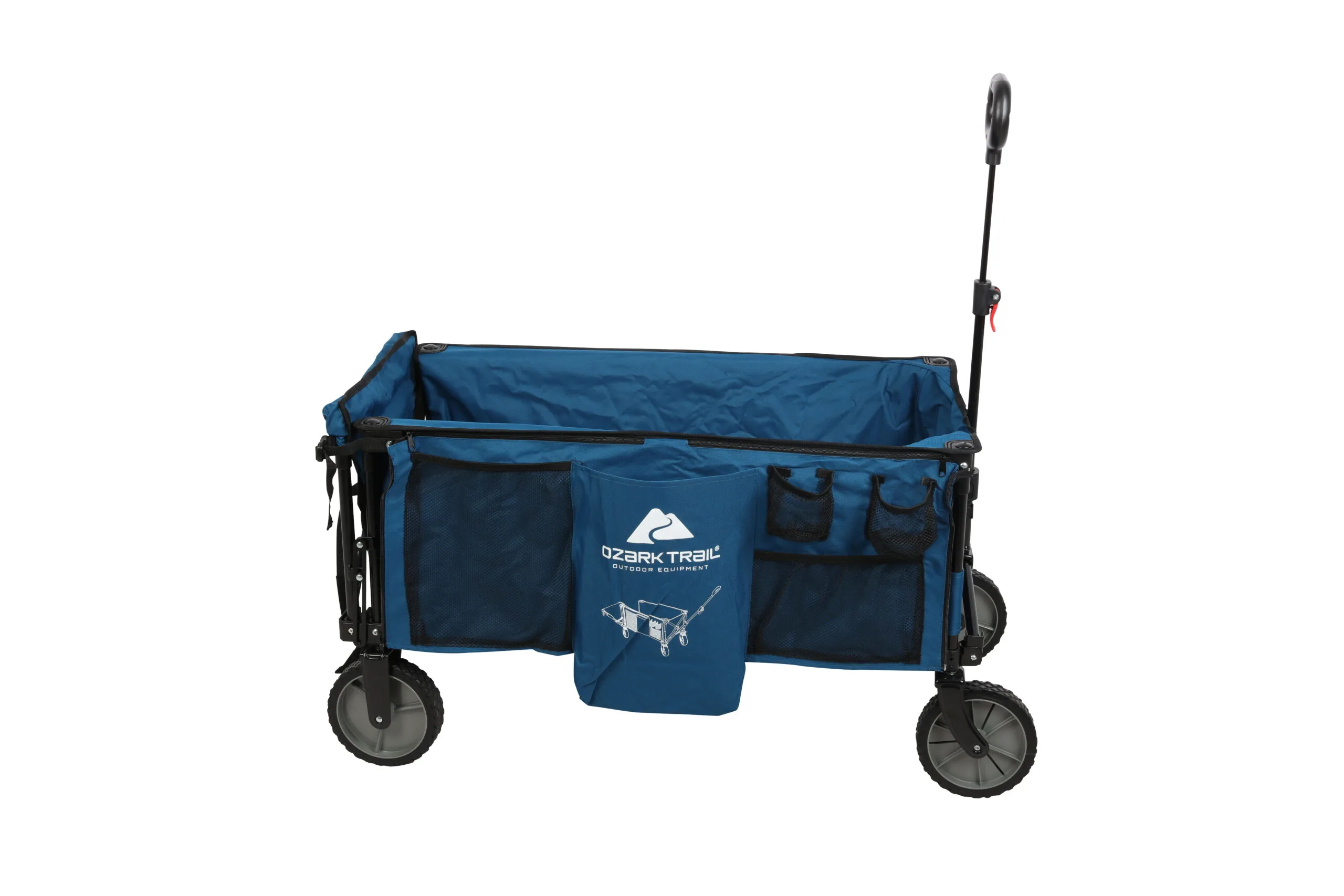 Ozark Trail Quad Folding Camp Wagon with Tailgate, Blue