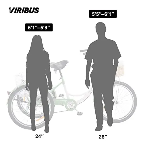 Viribus 7-Speed Adult Tricycle – 24″ Wheels, Dual Baskets, Adjustable Seat, High-Carbon Steel Frame