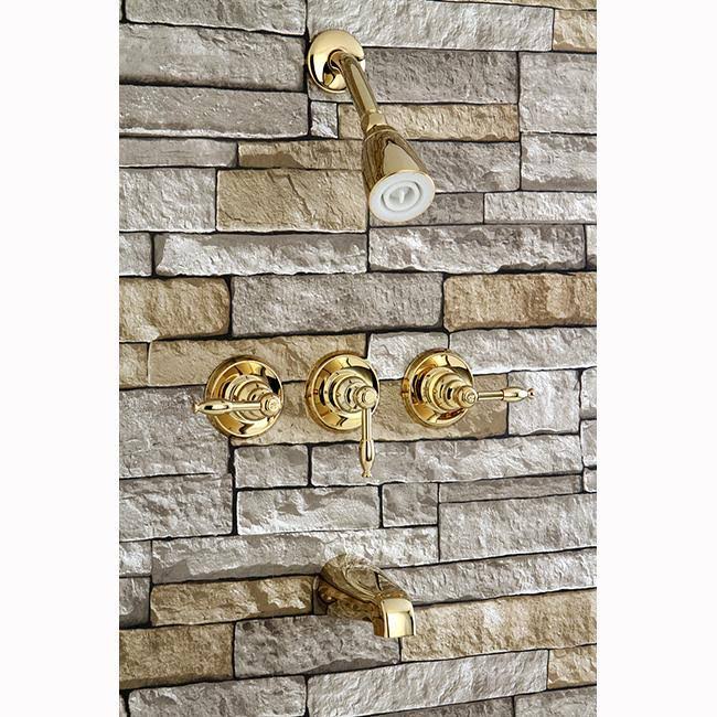 Kingston Brass KB232KL Magellan Tub u0026 Shower Faucet, Polished Brass