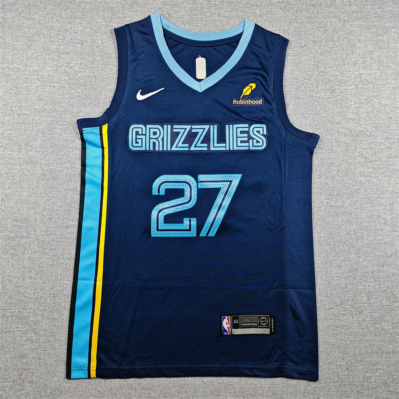Men's Memphis Grizzlies Cameron Boozer #27 Navy Swingman Jersey - Icon Edition