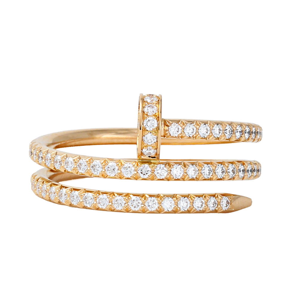 Cartier Juste un Clou Ring 18K Rose Gold Diamond B4210900