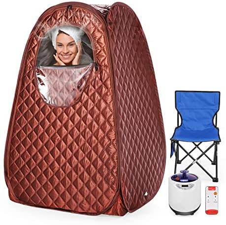 Portable Steam Sauna for Home Full Body Personal Sauna at Home Spa with 2.6L 1000W Steam Generator