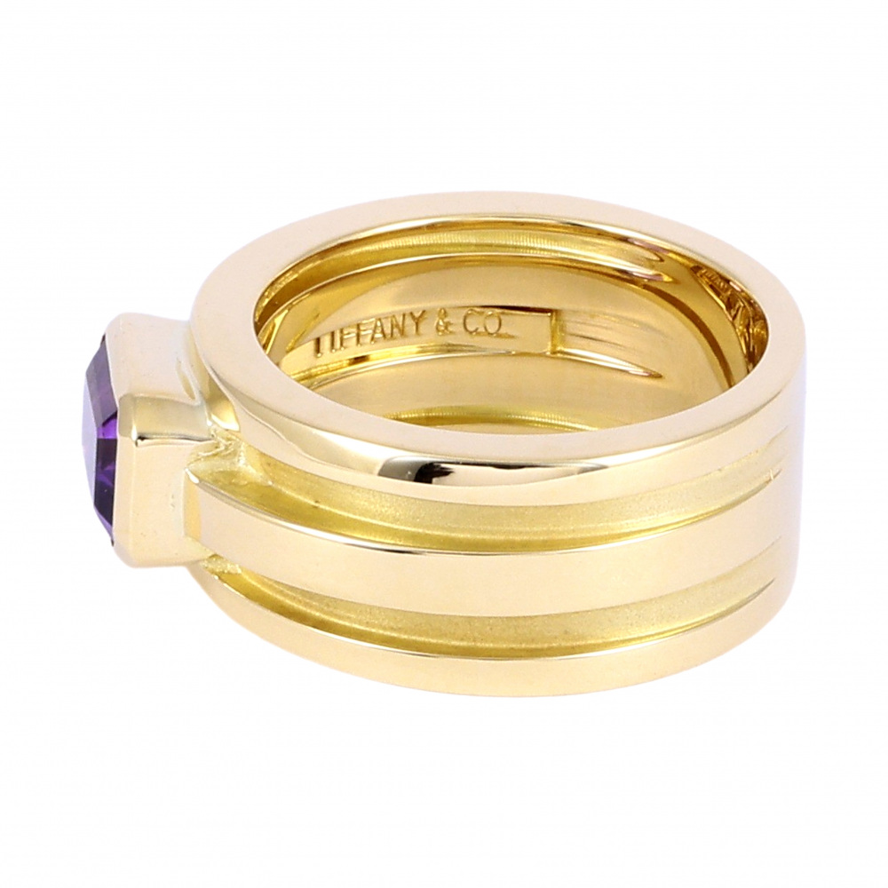 Tiffany & Co. Tiffany K18YG Yellow Gold Ring Amethyst