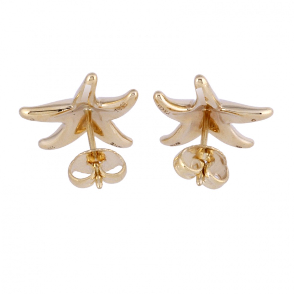 Tiffany & Co. Elsa Peretti Starfish Earrings 18K Yellow Gold