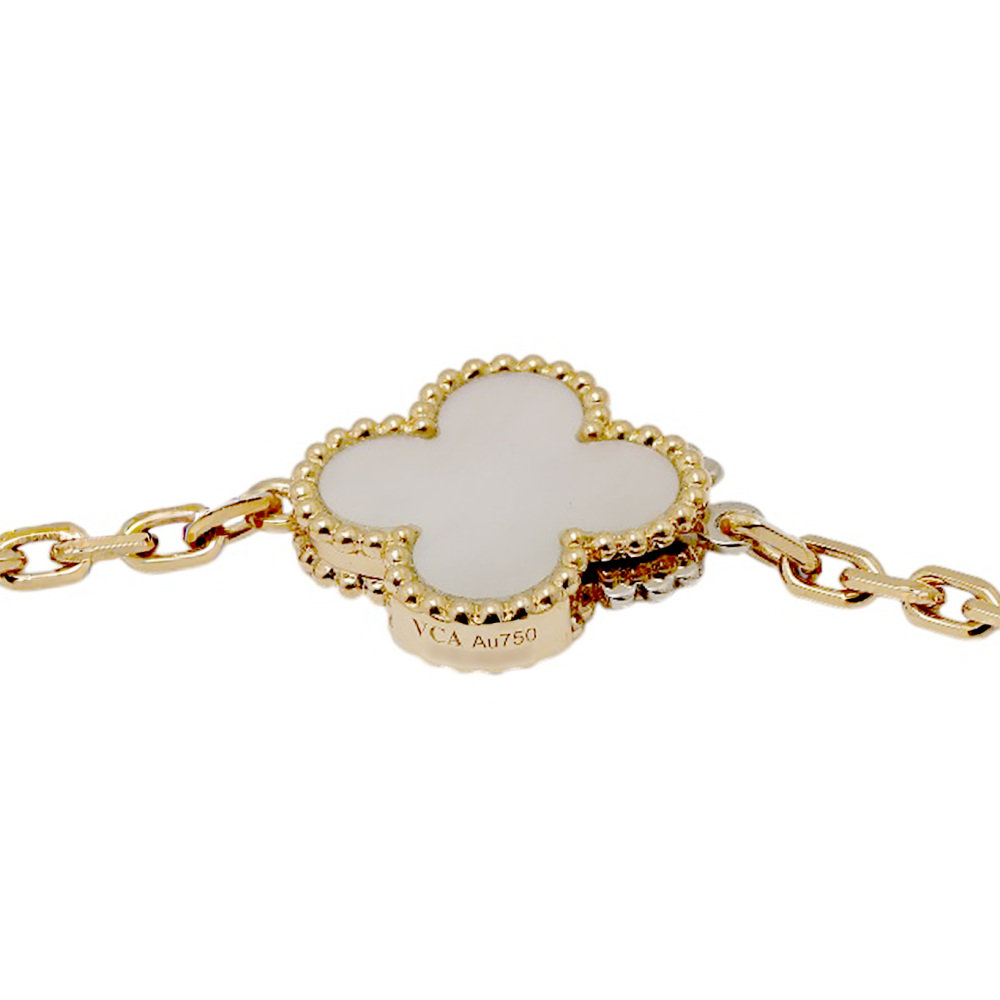 Van Cleef & Arpels Magic Alhambra Necklace 11 Motifs 18K Yellow Gold Mother of Pearl VCARD79500