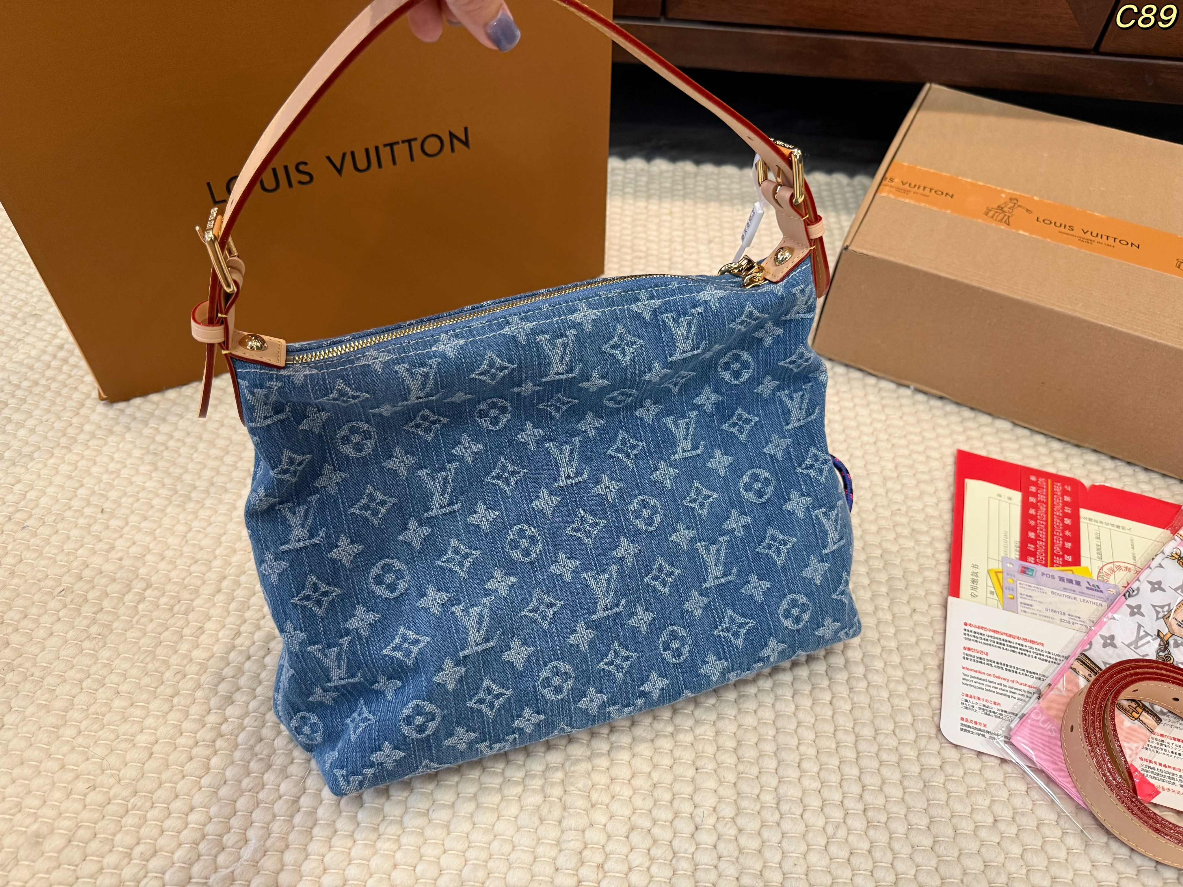 LV Denim Shoulder Bag - cnluxepick