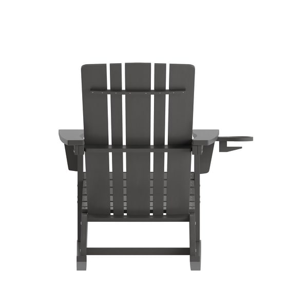 AllWeather Rocking Adirondack Chair with Swiveling Cupholder