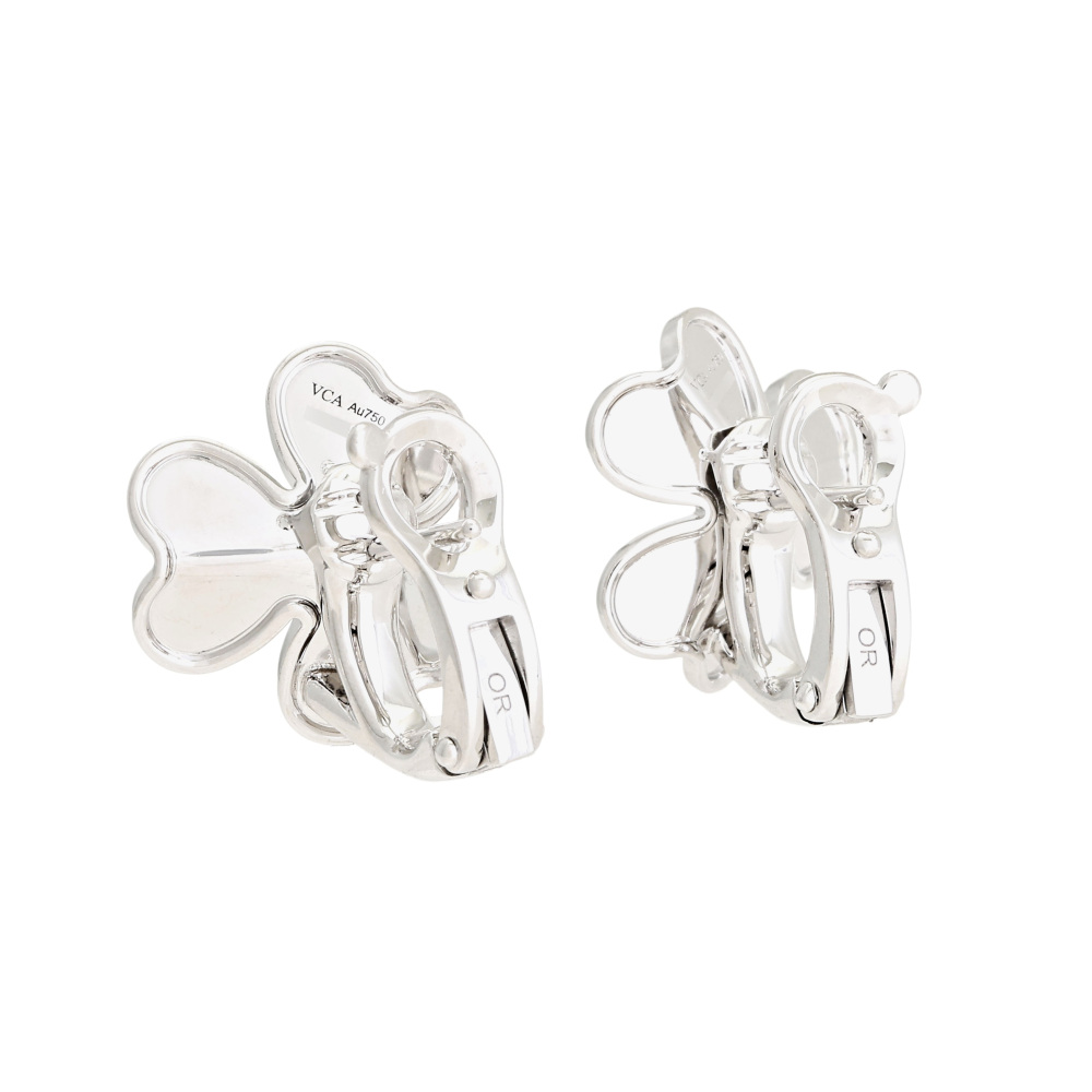 Van Cleef & Arpels Frivole Earrings 18K White Gold VCARD80200