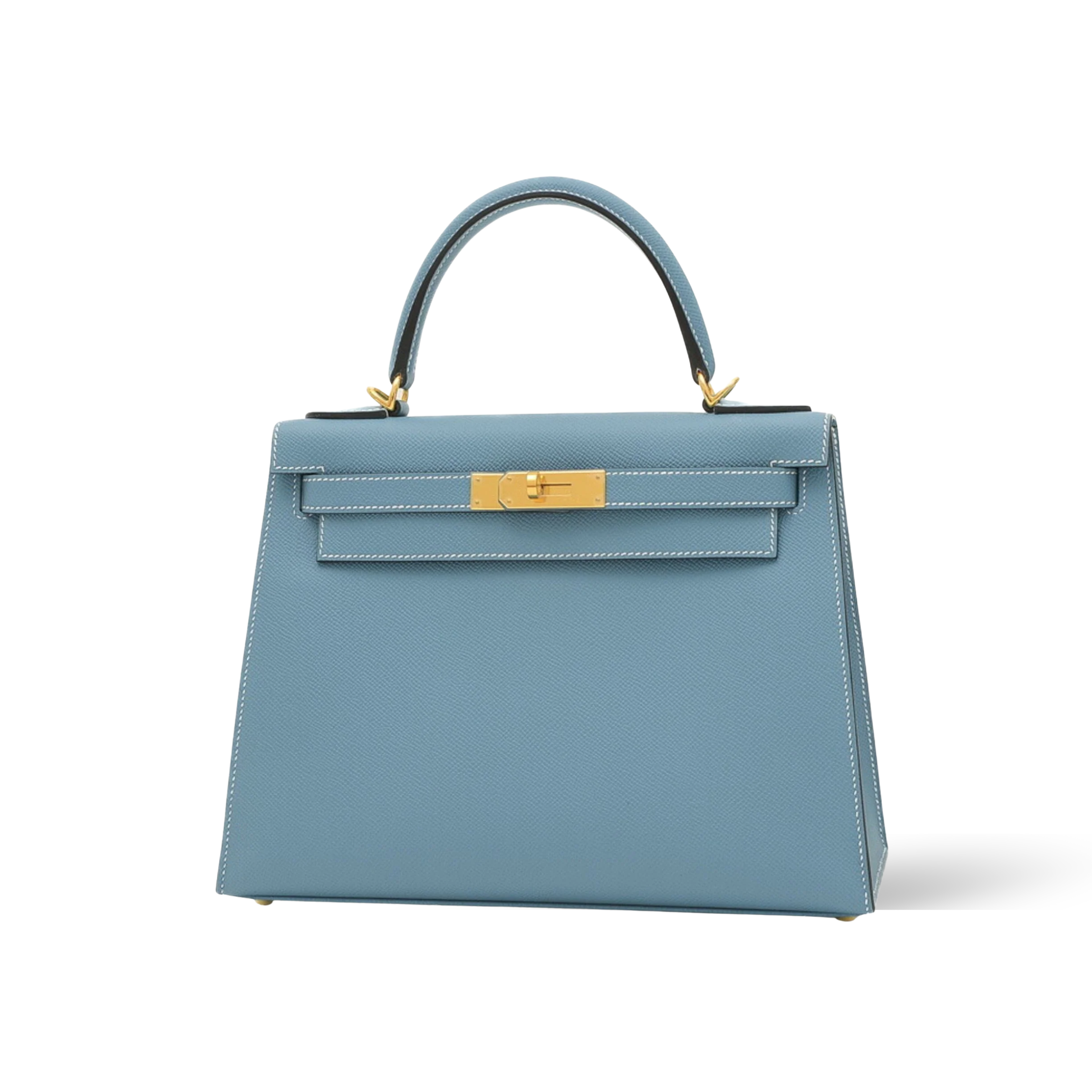 Hermes Kelly 28 Bag In Blue Jean Epsom Leather For Women 28cm/11in