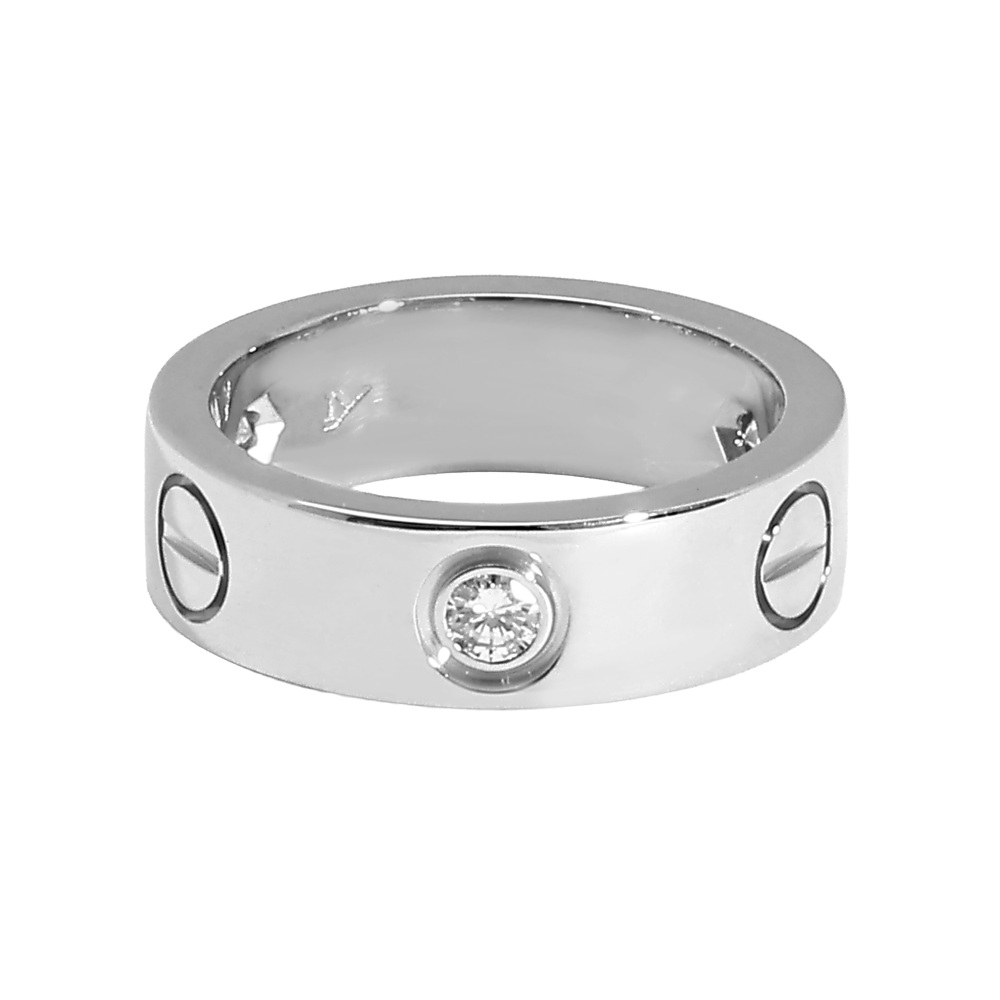 Cartier Love Classic Model Ring 18K White Gold Diamond