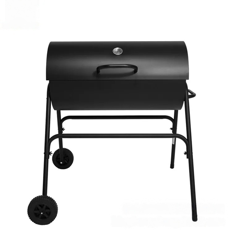 Heavy Duty Barrel Charcoal Grill with Lid