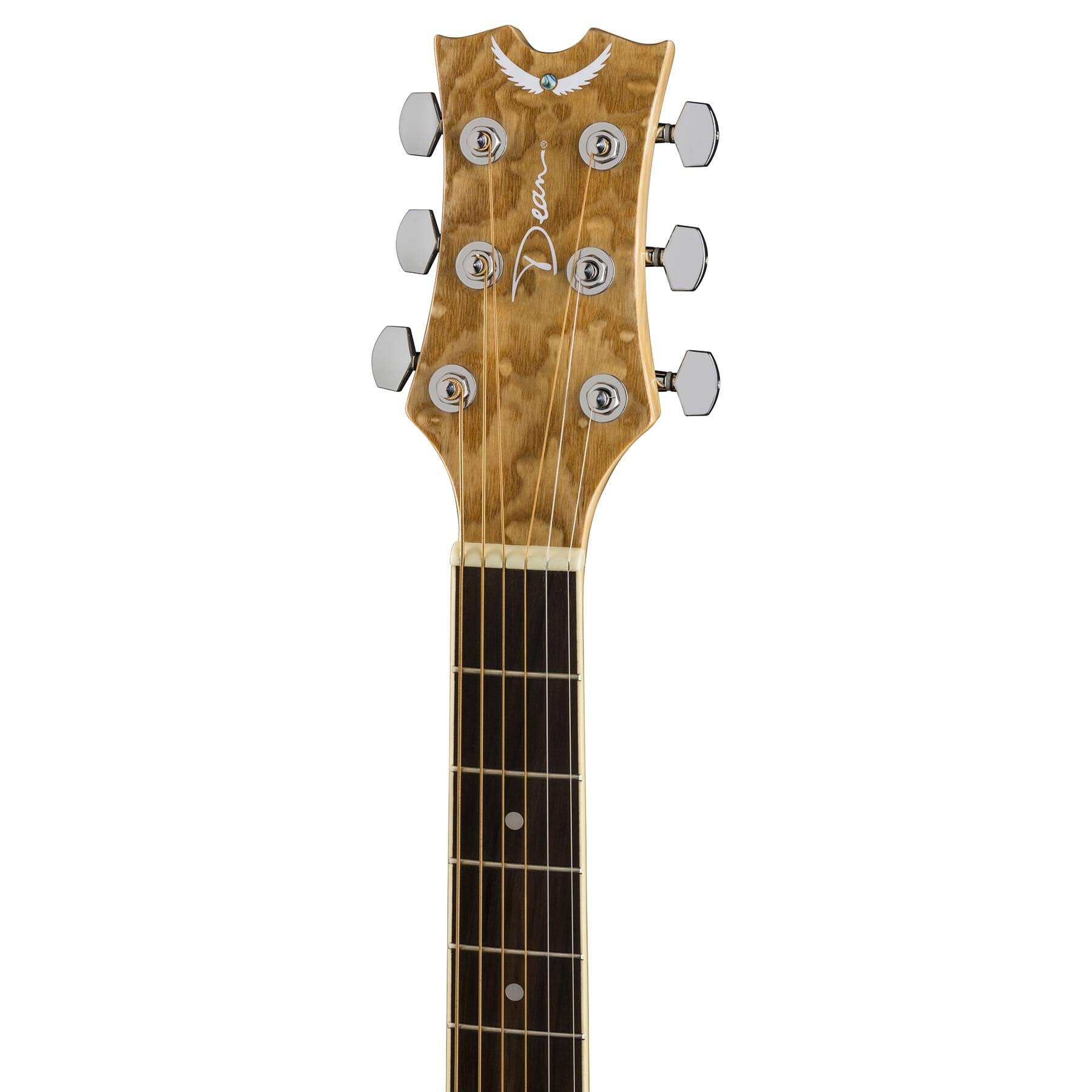 Dean AXS Dreadnought Quilt Ash Acoustic Guitar Gloss Natural