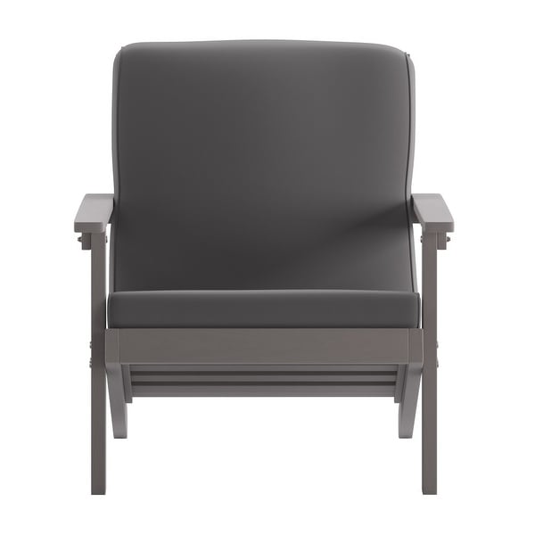 AllWeather Poly Resin Adirondack Style Chair and Cushions