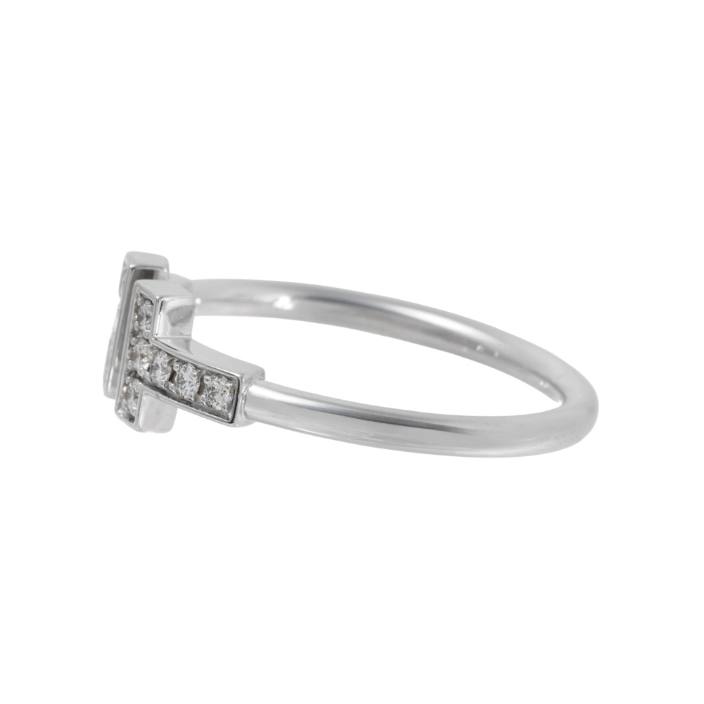 Tiffany & Co. Tiffany T Wire Ring 18K White Gold Diamond 60147236