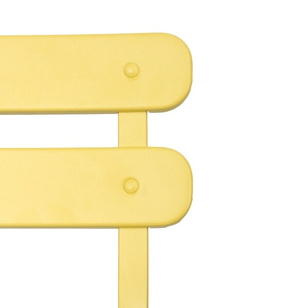3 Pieces Patio Bistro Balcony Metail Chair Table