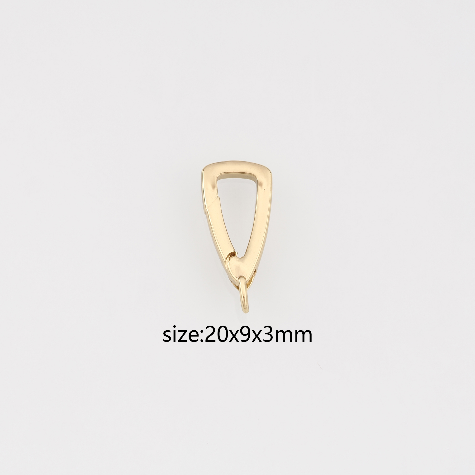 18K Gold Filled Triangle Spring Clasp,Push Gate Buckle Bracelet Necklace for DIY Jewelry Finding Necklace Bracelet