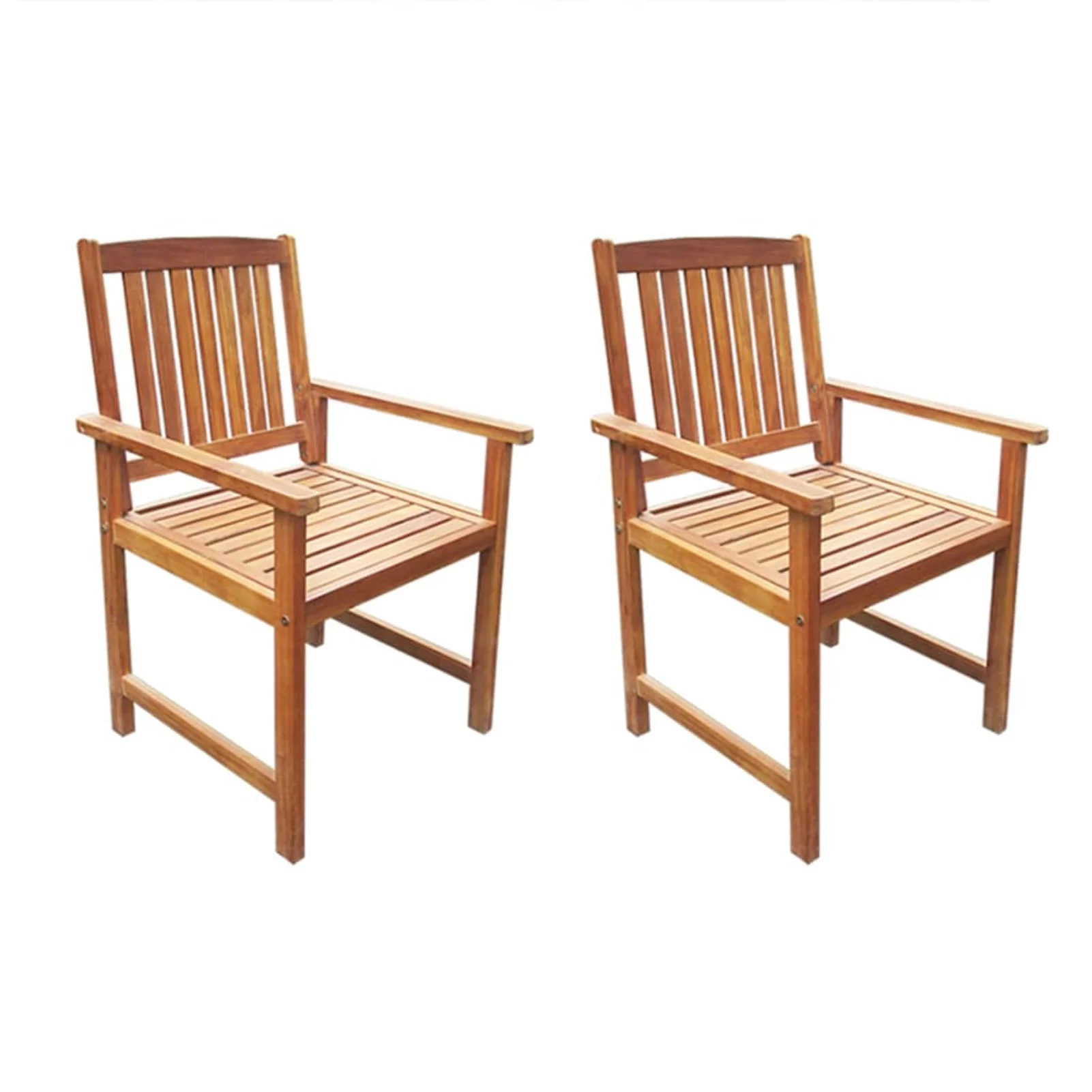 moobody 2 Piece Wooden Dining Chairs Solid Acacia Wood Side Deck Chair for Patio Garden Backyard Balcony Indoor Outdoor Furniture Black 22.4 x 23.6 x 36.2 Inches (W x D x H)