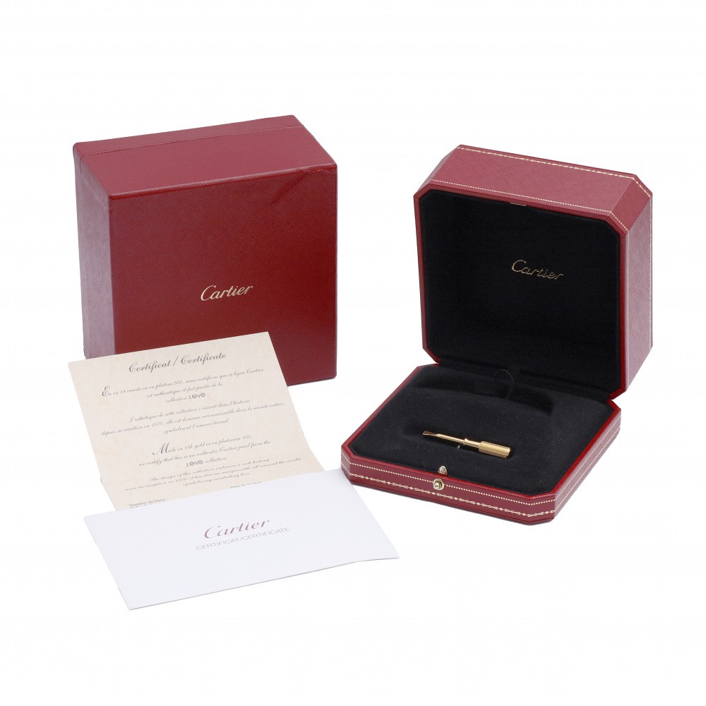 Cartier Love Sm Full Diamond #17 Bracelet 18K Yellow Gold