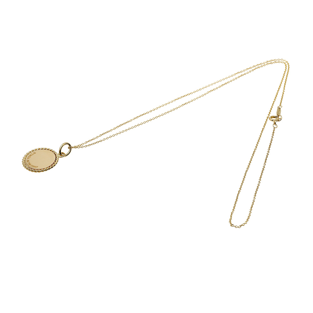 Tiffany & Co. Tiffany Twist Charm Round K18YG Yellow Gold Necklace