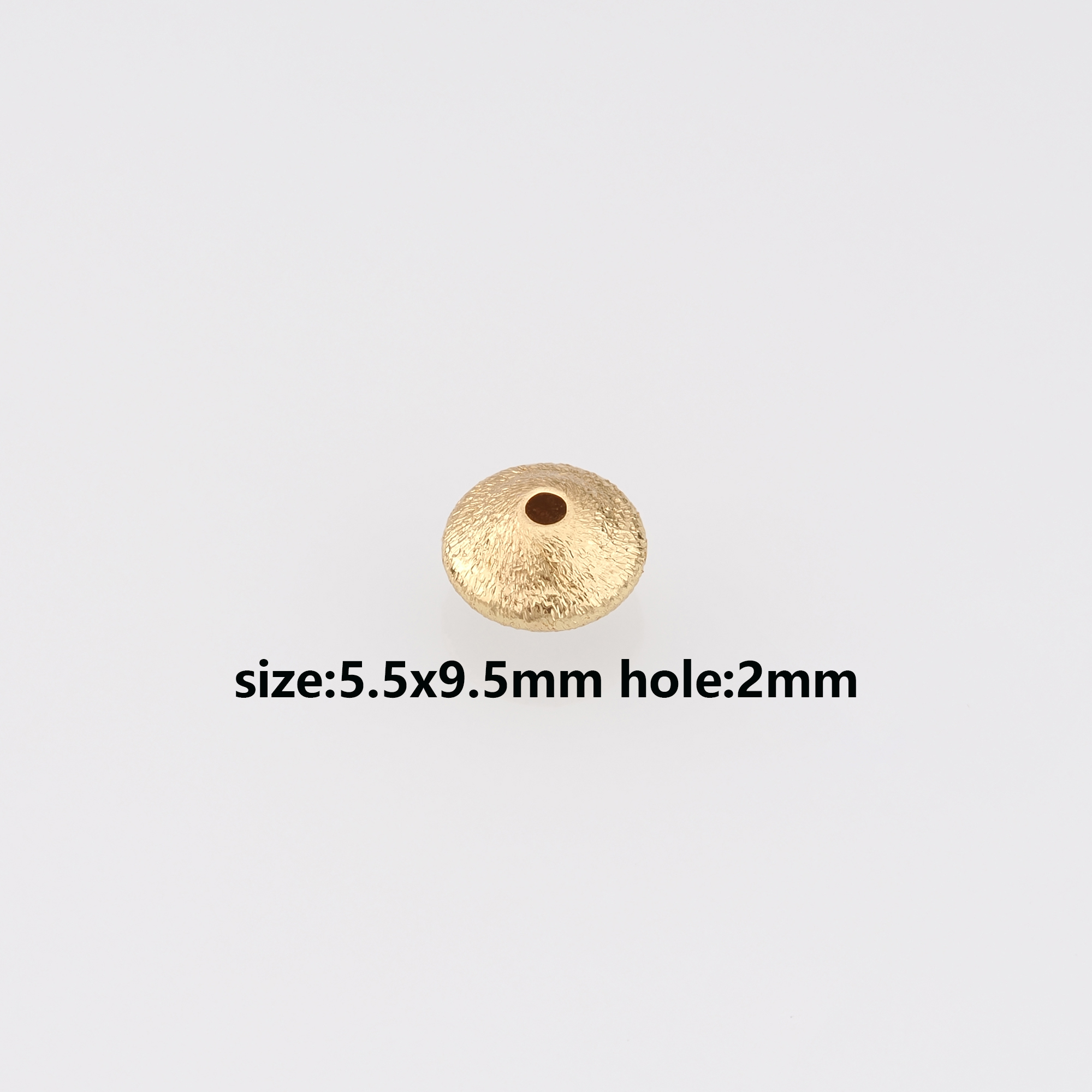 10Pcs 18K Gold Filled Round Flat Spacer Beads,Round Spacer Beads,DIY Jewelry Making Supply
